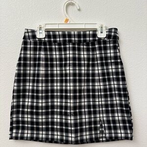 Garage Black and White Checkered Mini Skirt